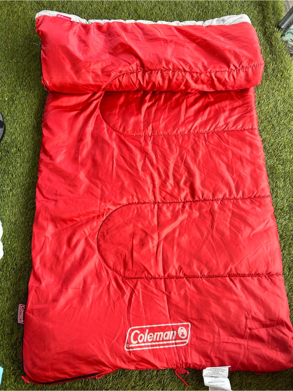 Coleman Bright Red Rectangular Sleeping Bag